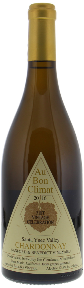 Au Bon Climat - Chardonnay 31st Vintage Sanford and Benedict Vineyard 2016 Perfect