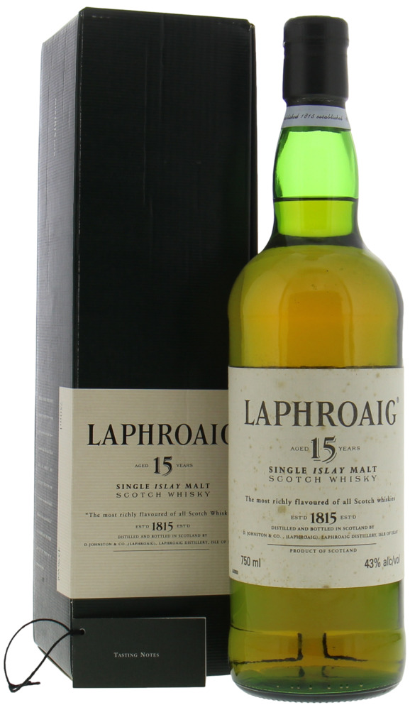 Laphroaig - 15 Years Old Islay Malt label 43% NV In Original Box