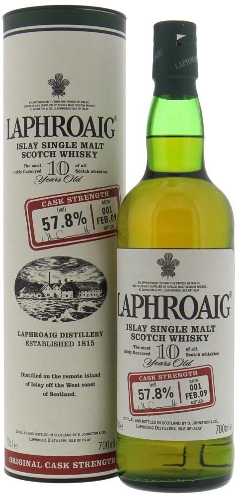 Laphroaig - 10 Years Old Cask Strength Batch #001 57.8% NV In Original Container