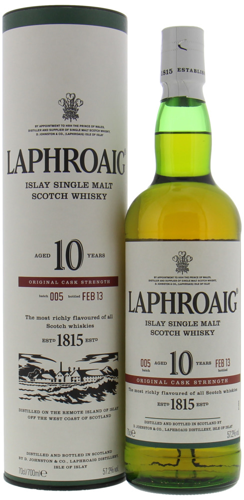 Laphroaig - 10 Years Old Cask Strength Batch #005 57.2% NV In Original Container