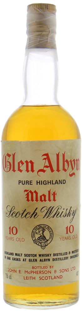 Glen Albyn - Glen Albyn 10 Years 43% NV Into Neck