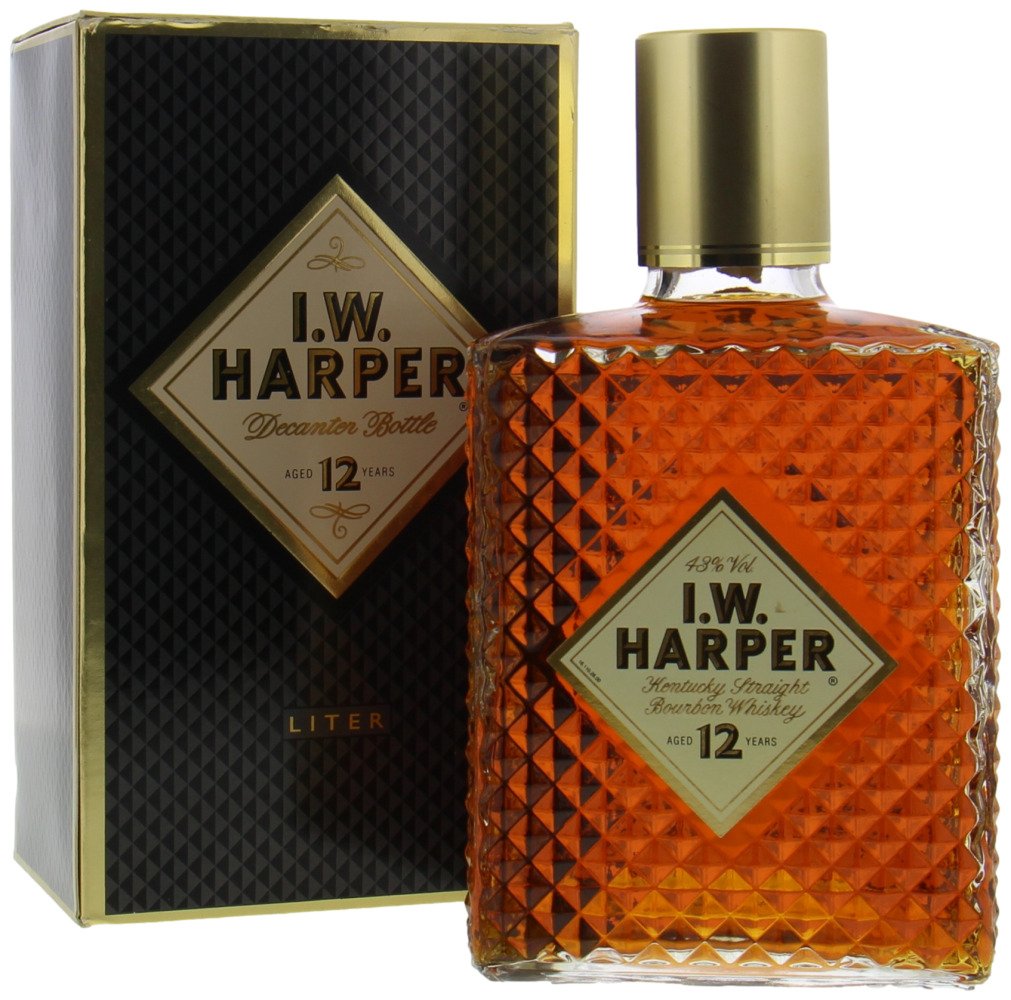 Bernheim - I.W. Harper 12 Years Old Decanter Bottle 43% NV In Original Box