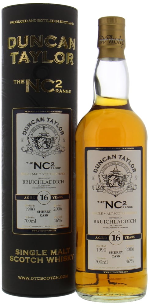 Bruichladdich - 16 Years Old Duncan Taylor NC² Range 46% 1990 In original Container