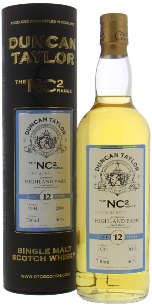 Highland Park - 12 Years Old Duncan Taylor NC² Range 46% 1994 In original Container