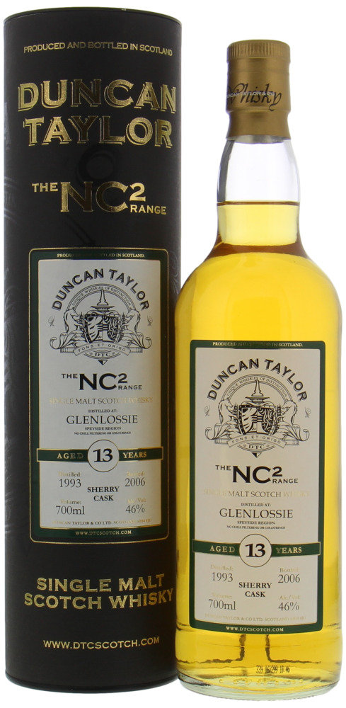 Glenlossie  - 13 Years Old Duncan Taylor NC² Range 46% 1993 In original Container