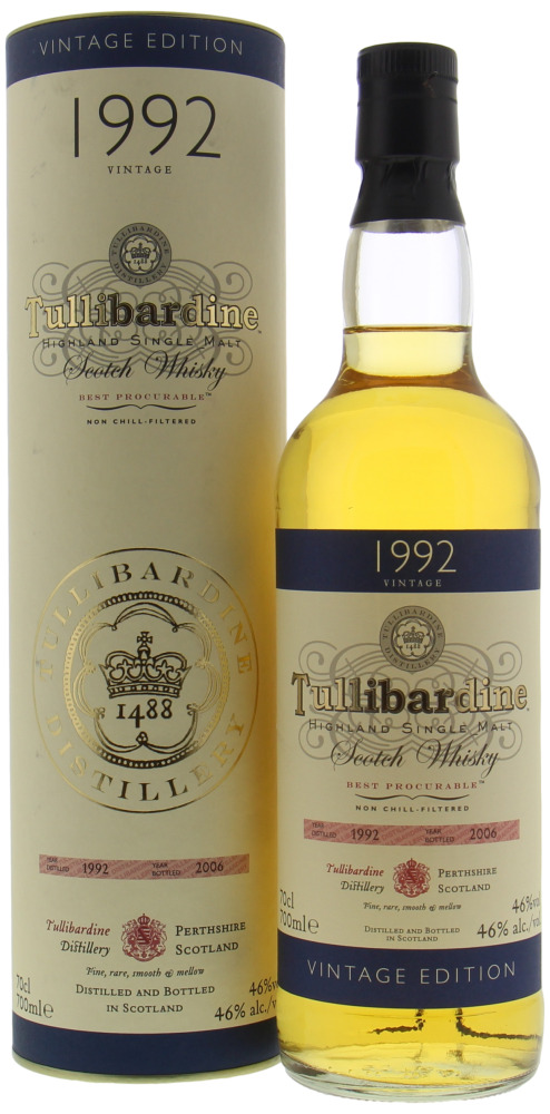 Tullibardine - 1992 Vintage Edition 46% 1992 In Original Container