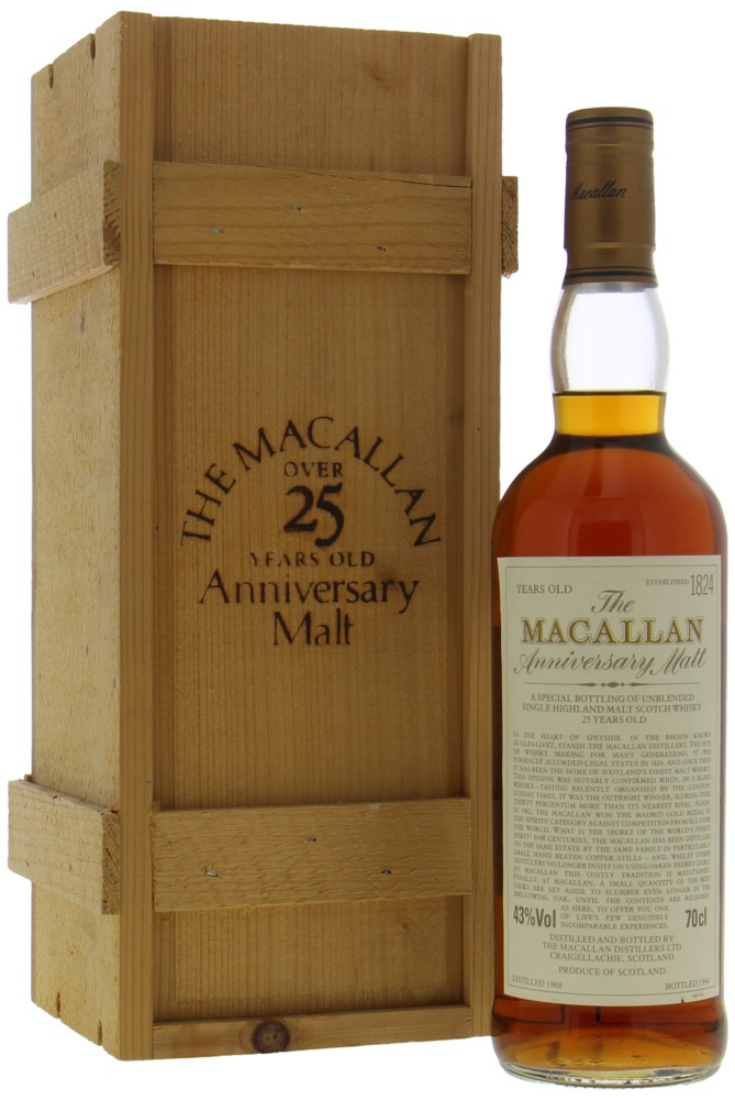 Macallan - 25 years old Anniversary Malt 1975 Pale Label 43% 1975