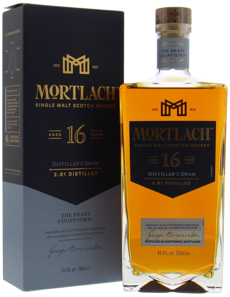 Mortlach - 16 Years Old Distiller's Dram 43.4% NV In Original Box