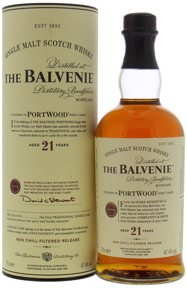 Balvenie - 21 Years Old PortWood old label 40% NV In Original Container
