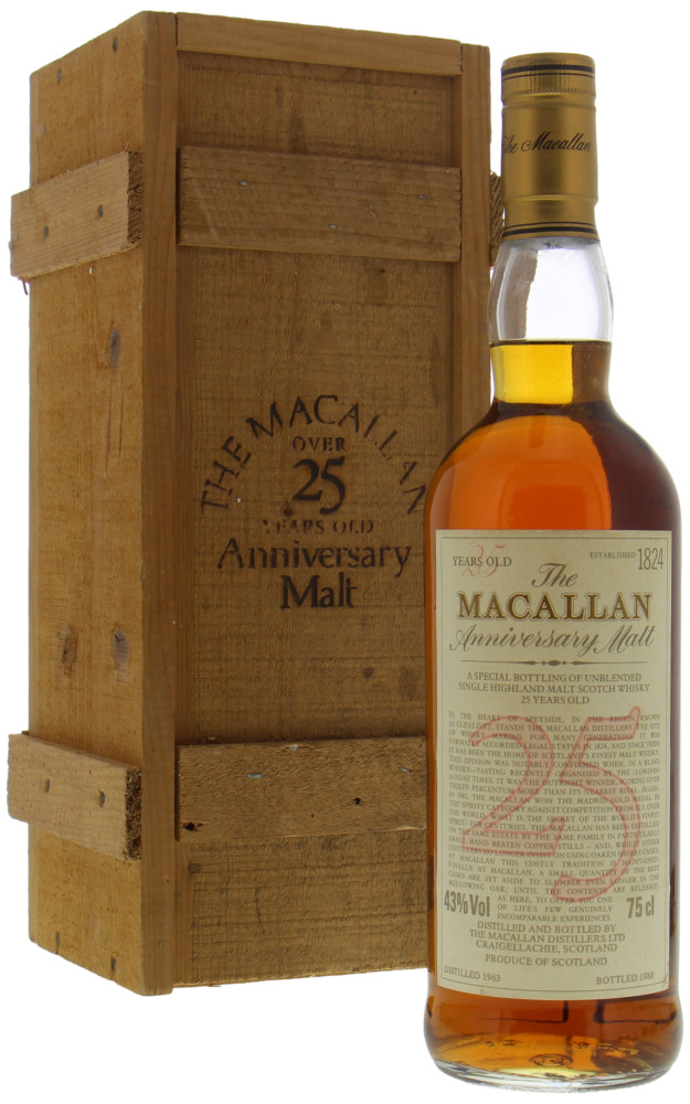 Macallan - The Anniversary Malt 1963 43% 1963 In Original Wooden Box