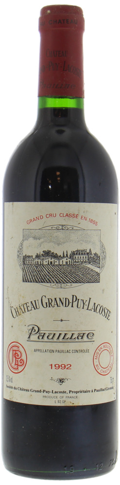 Chateau Grand Puy Lacoste - Chateau Grand Puy Lacoste 1992 perfect