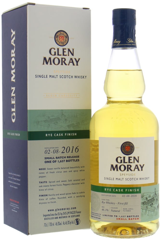 Glen Moray - Curiosity Rye Cask Finsh 46.3% 2016 In Original Box
