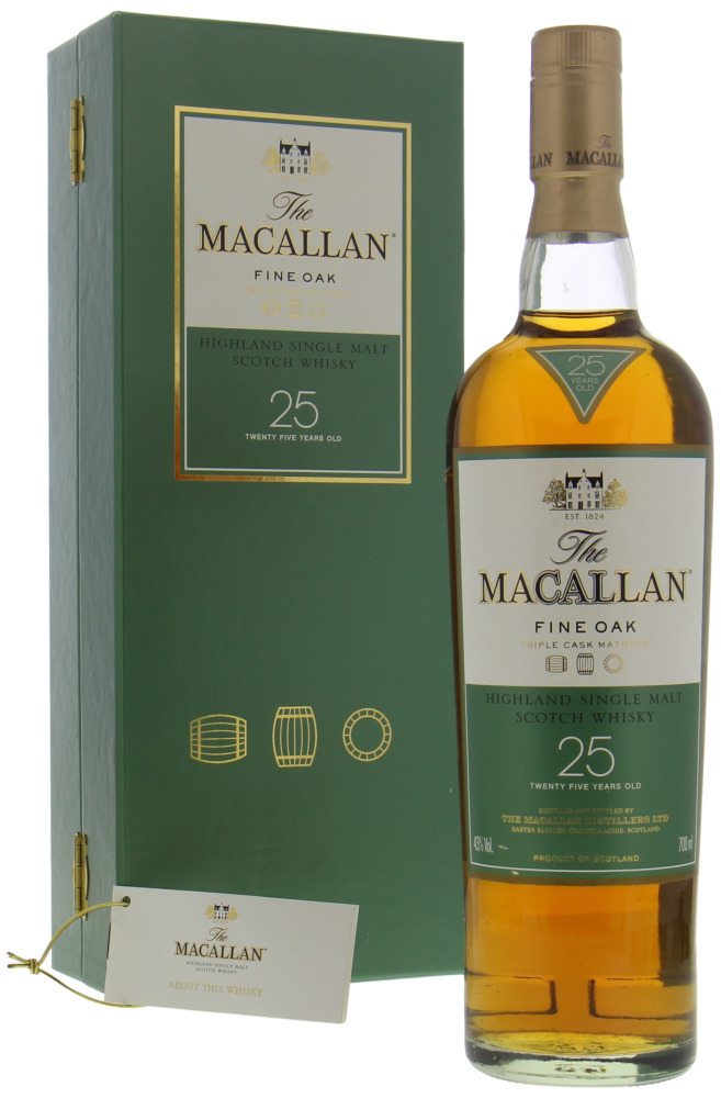 Macallan - 25 Years Old Fine Oak Triple Cask Matured 2008 43% NV In Original Box