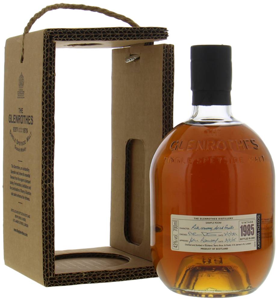 Glenrothes - 1985 Approved: 31.05.05 43% 1985 In Original Container 10093