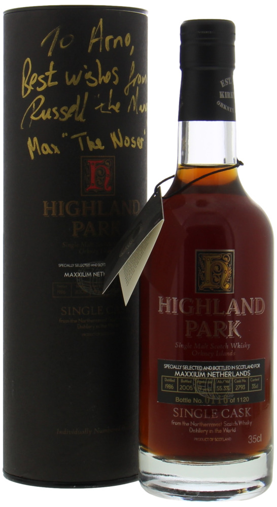 Highland Park - 19 Years Old For Maxxium Netherlands Cask 2793 55.3% 1986 In Original Container 10093
