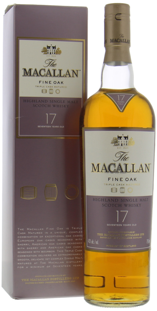 Macallan - 17 Years Old Fine Oak Triple Cask Matured 43%  NV