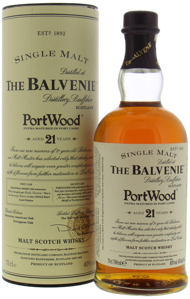 Balvenie - 21 Years Old PortWood old label 40% NV In Original Container 10093