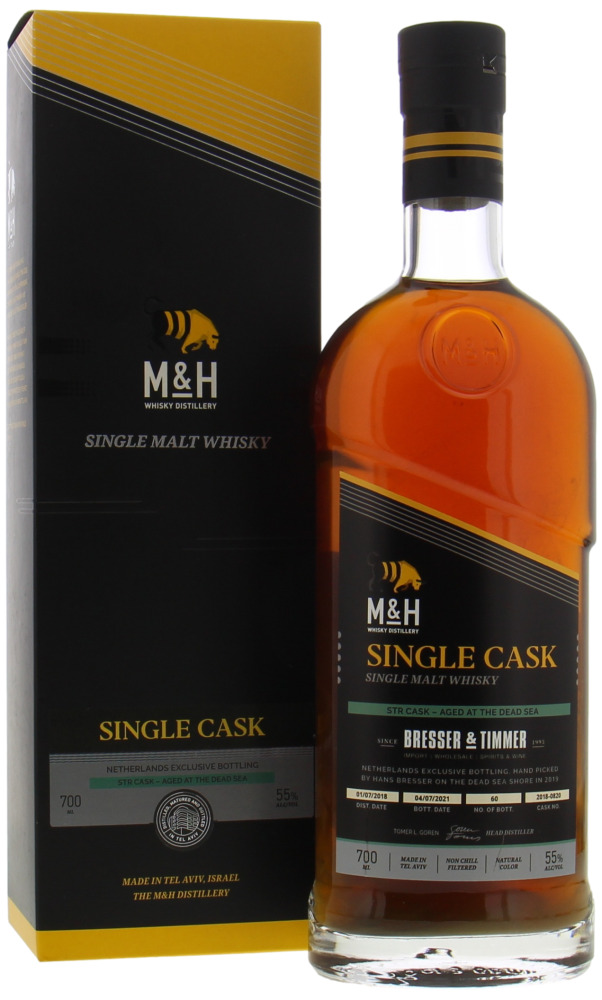 The Milk & Honey Distillery - Aged at the dead sea Single Cask 2018-0820 For Bresser & Timmer The Netherlands 55% 2018 In Original Box