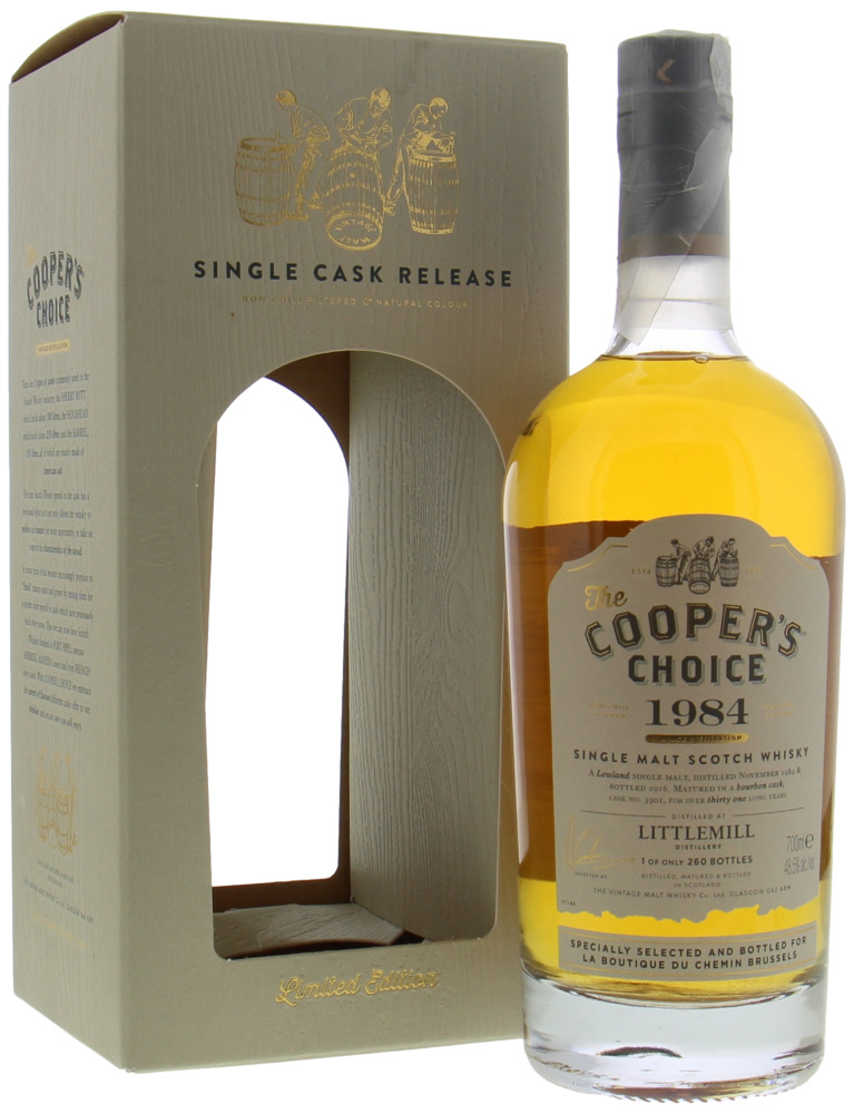 Littlemill - 31 Years Old Cooper's Choice Cask 3901 48.5% 1984 In Original Container