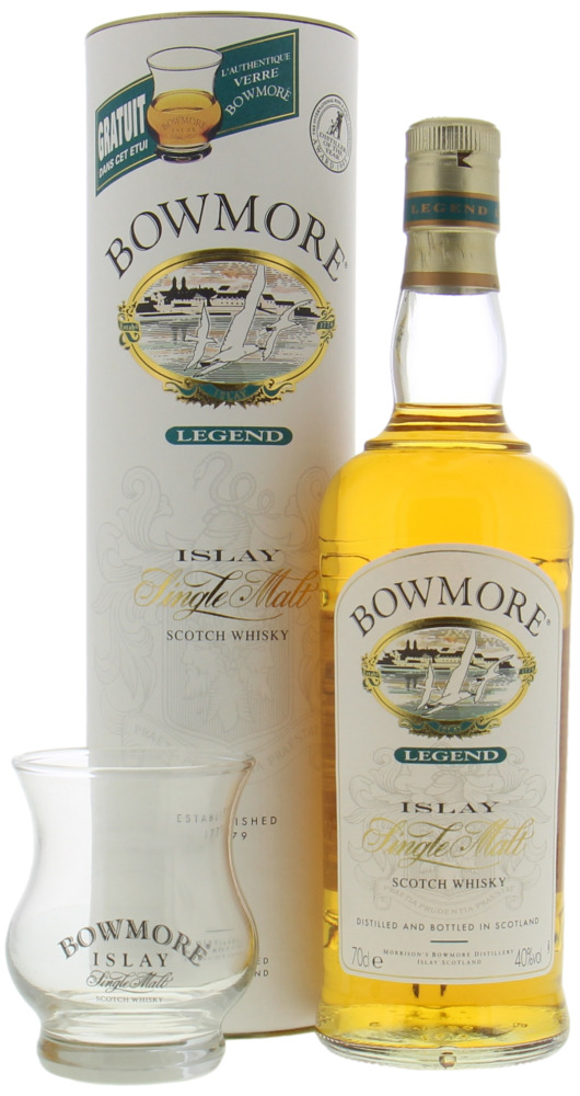 Bowmore - Legend Romance Vintage Label With Glass 40% NAS