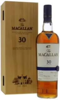 The Macallan 30 Years Old Sherry Oak Blue Ribbon Light Label