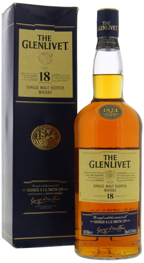 Glenlivet - 18 Years Old The Single Malt that started It All 2008 43% NV In Original Container