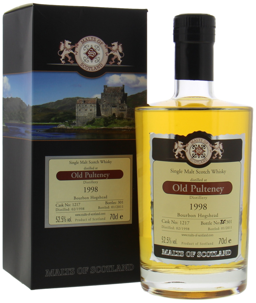 Old Pulteney - 1998 Malts of Scotland Cask 1217 52.5% 1998 In Original Box