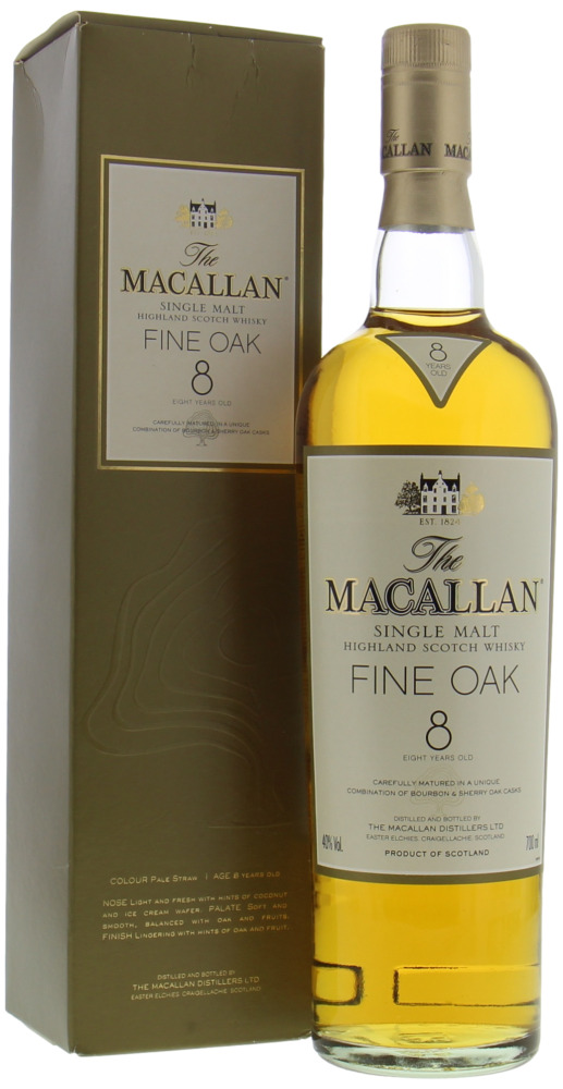 Macallan - 8 Years Old Fine Oak 40% NV In Original Box