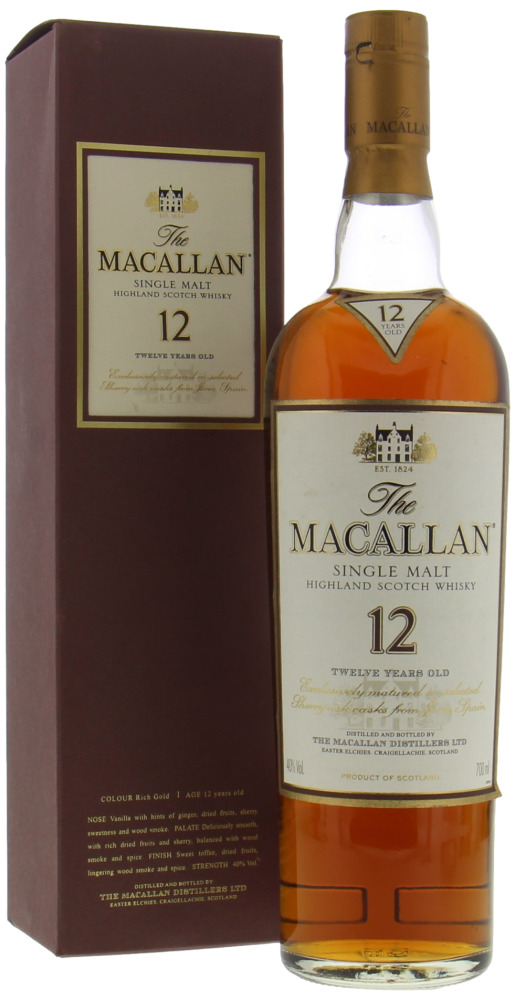 Macallan - 12 Years Old Sherry Oak 40% NV In Original Container