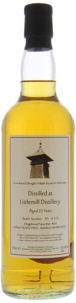 Littlemill - 23 Years Old Whiskybroker Cask 493 53.8% 1992 10061