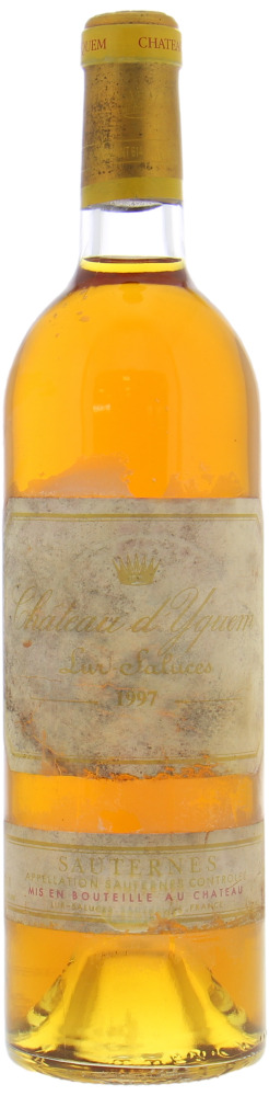 Chateau D'Yquem - Chateau D'Yquem 1997 remains of original wraps on bottle