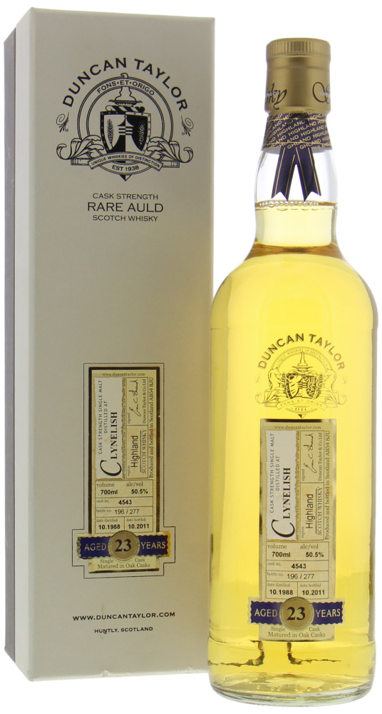 Clynelish - 23 Years Old Rare Auld Duncan Taylor Cask 4543 50.5% 1988 In Original Box 10069