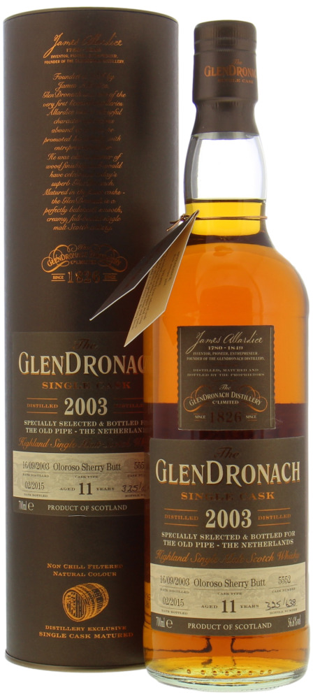 Glendronach - 11 Years Old Bottled for The Old Pipe Single Cask 5552 56.6% 2003 10069