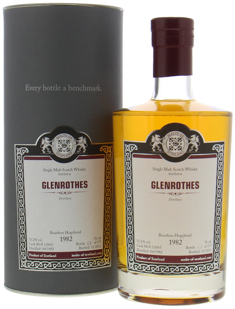 Glenrothes - 30 Years Old Malts of Scotland Cask MoS 12065 53.2% 1982 In Original Container 10069