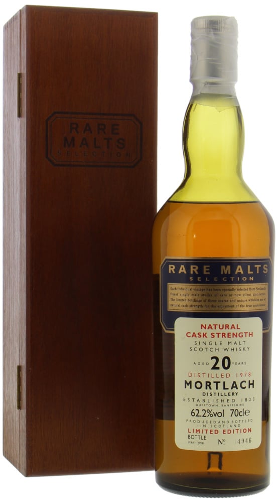 Mortlach - 20 Years Old Rare Malts Selection 62.2% 1978 In Original Wooden Box