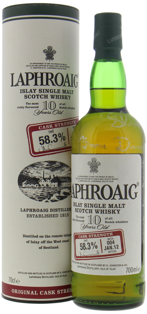 Laphroaig - 10 Years Old Cask Strength Batch #004 58.3% NV In Original Container
