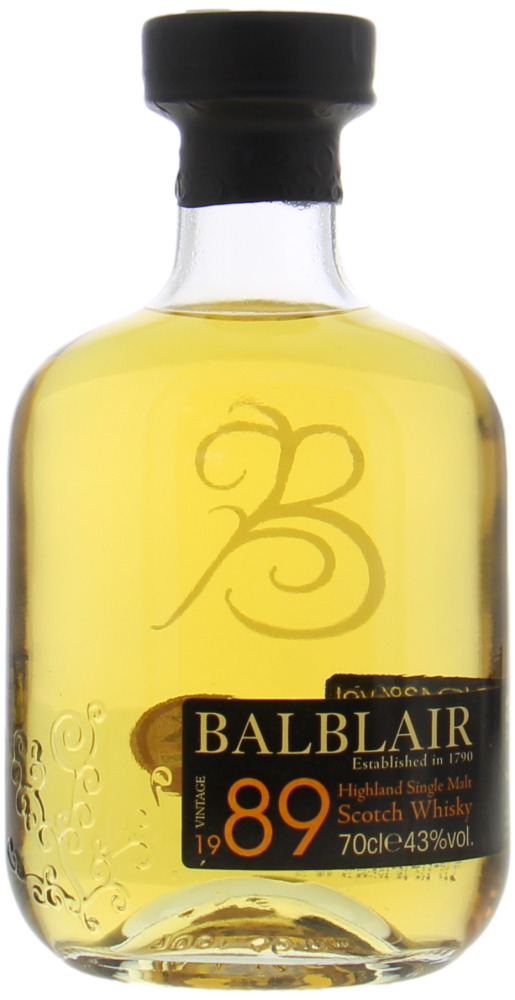 Balblair - 1989 2nd Release 43% 1989 No original Box Included!