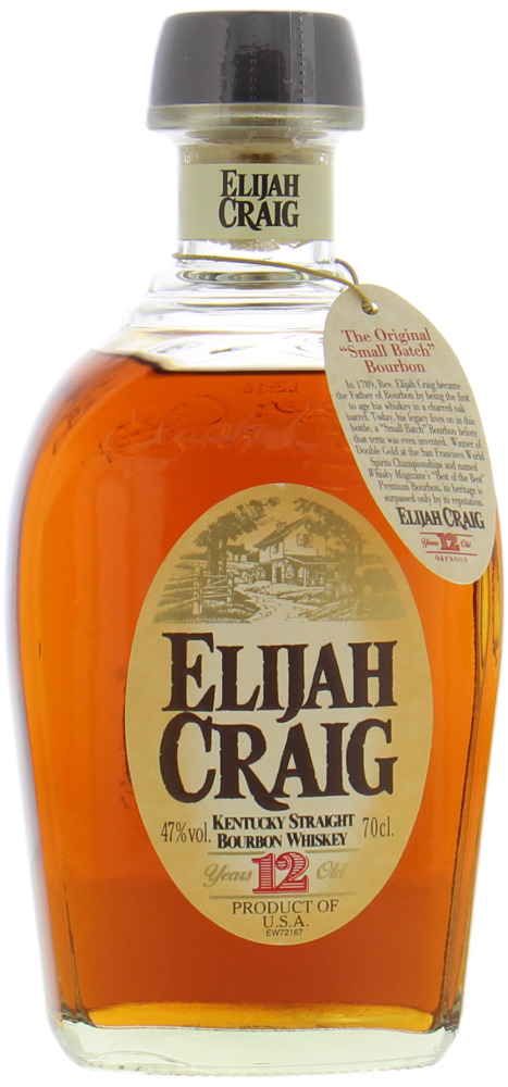 Heaven Hill Distilleries, Inc. - Elijah Craig 12 Years Old Oval Vintage Label 47% NV No Original Box Included!