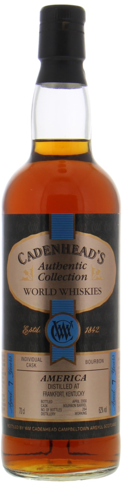Cadenhead - America 7 Years Old Authentic Collection World Whiskies 62% NV No Original box included!