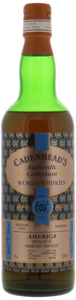 Cadenhead - America 7 Years Old Authentic Collection World Whiskies 62.8% NV Mid Shoulder, No Original box included!