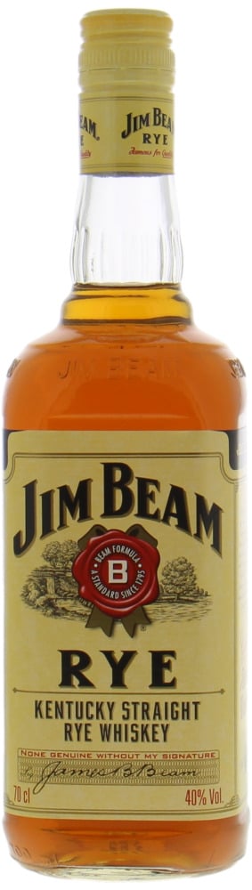 Jim Beam - Rye Cream Label 40% NV Damaged Backlabel