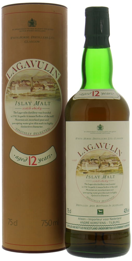 Lagavulin - 12 Years Old White Horse Distillers 43% NV Into Neck