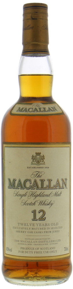 Macallan - 12 Years Old Sherry Wood 1980's Botteling 43% NV