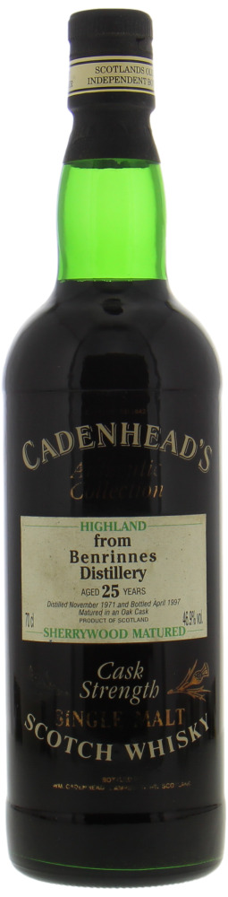 Benrinnes - 25 Years Old Cadenhead's Authentic Collection 46.9% 1971 No Original Box Included!