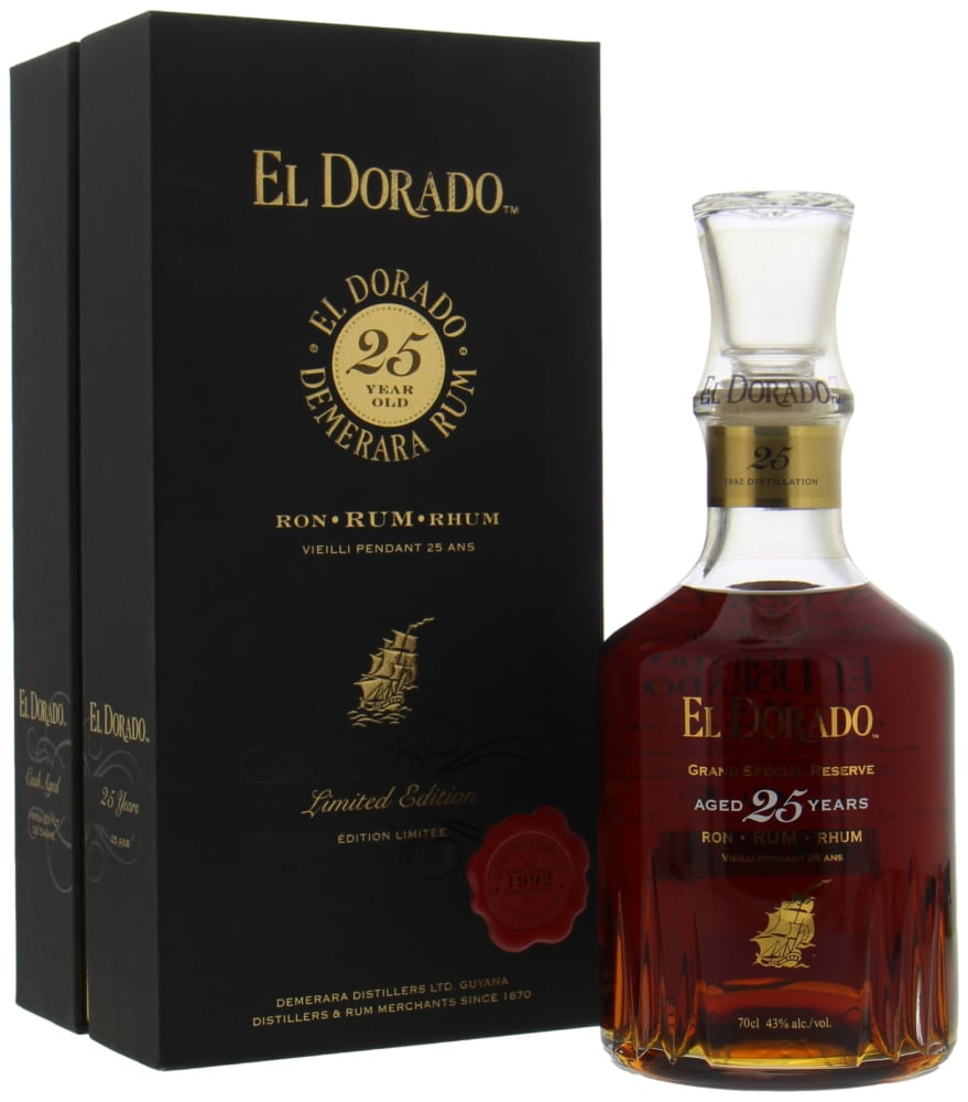 El Dorado - 25 Years Old Limited Edition 43 % 1992 In Original Box