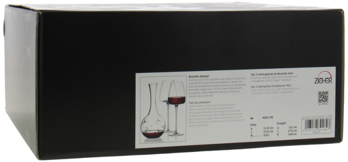Zieher - Decanter EDDY set mini plus 2 crystalline glasses NV