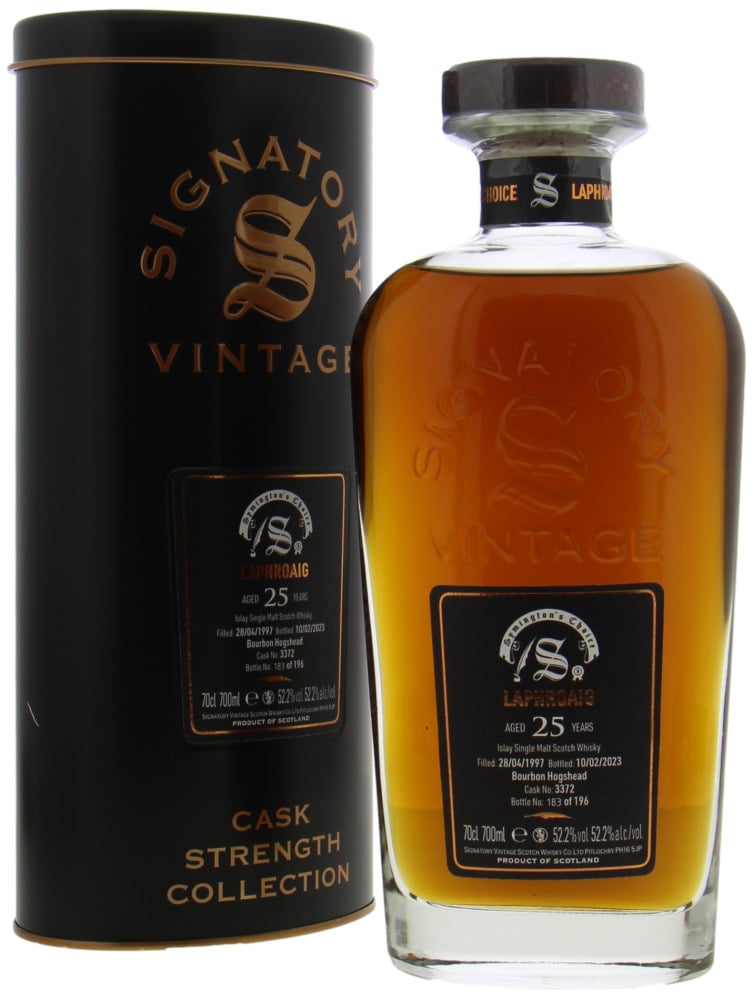 Laphroaig - 25 Years Old Signatory Vintage Symington’s Choice Cask 3372 52.2% 1997 In Original Container