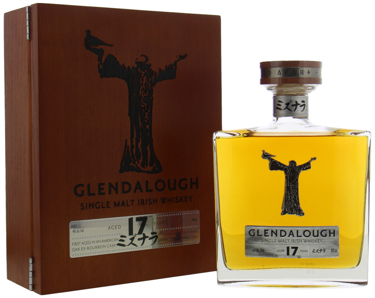 Glendalough Distillery - 17 Years Old Mizunara Oak Casks 46% NV In Original Wooden Box
