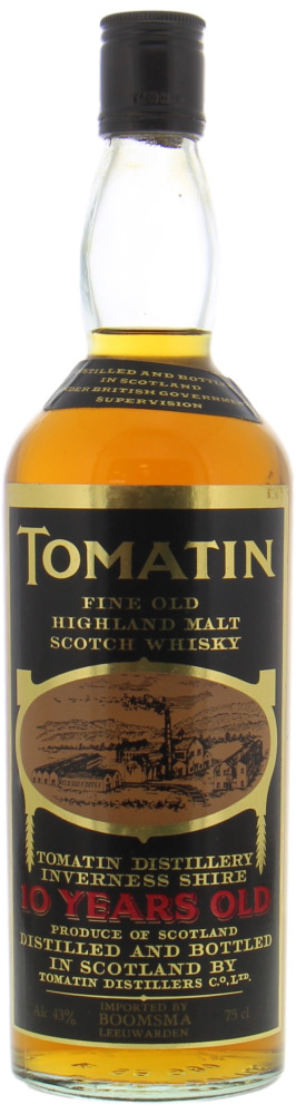 Tomatin - 10 Years Old Fine Old Highland Malt Scotch Whisky 43% NV Into Neck, No Original Box Included!