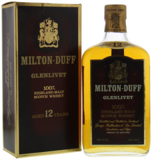 Miltonduff - 12 Years Old Square bottle 100 % Highland Malt 43% NV